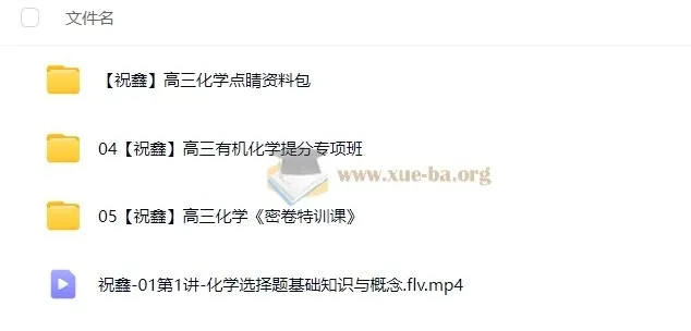 祝鑫 2025高三高考化学 点睛班