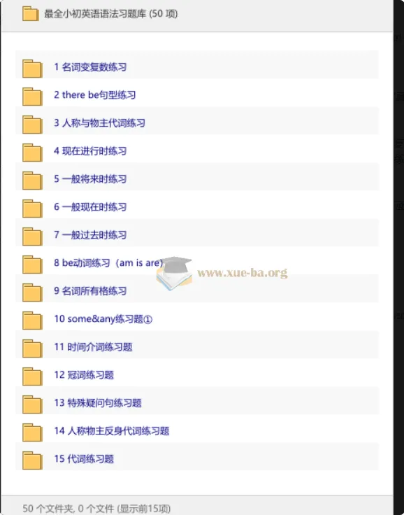 小初英语语法专项练习题库合集