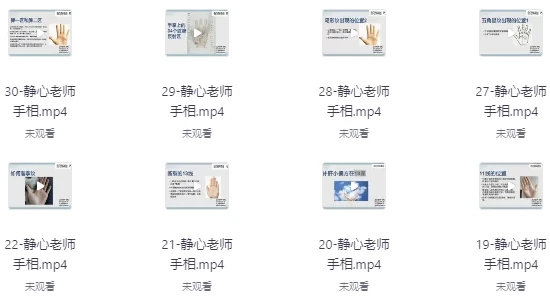 静心老师观手看健康视频课程30集全