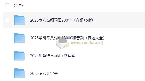 2025英语专业八级词汇备考资料合集（真题版）