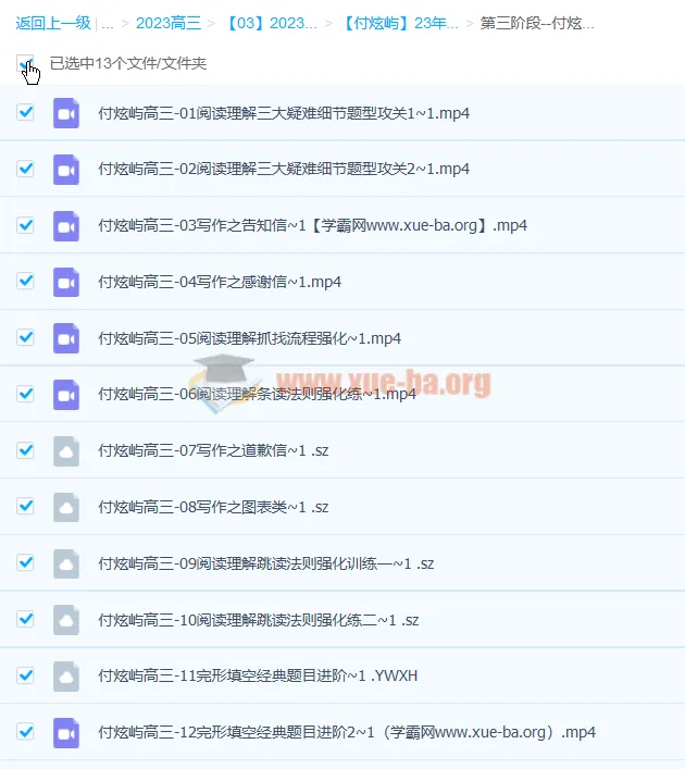 付炫屿2023高三高考英语第三阶段全攻略