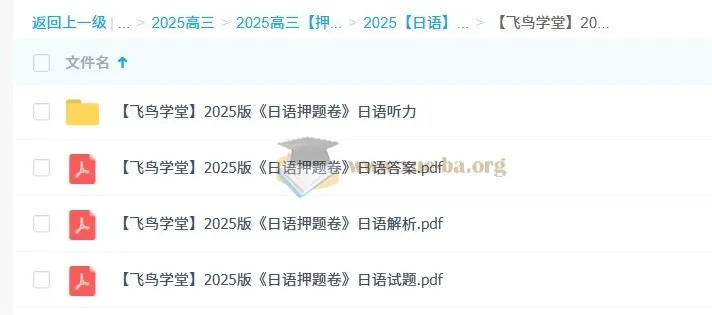 飞鸟学堂2025版日语押题卷(12套全)含听力音频与详细解析