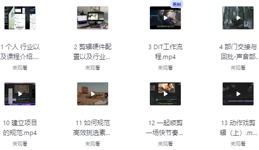 莱尼日记影视剪辑全流程入门+短剧实战课（含配套素材）