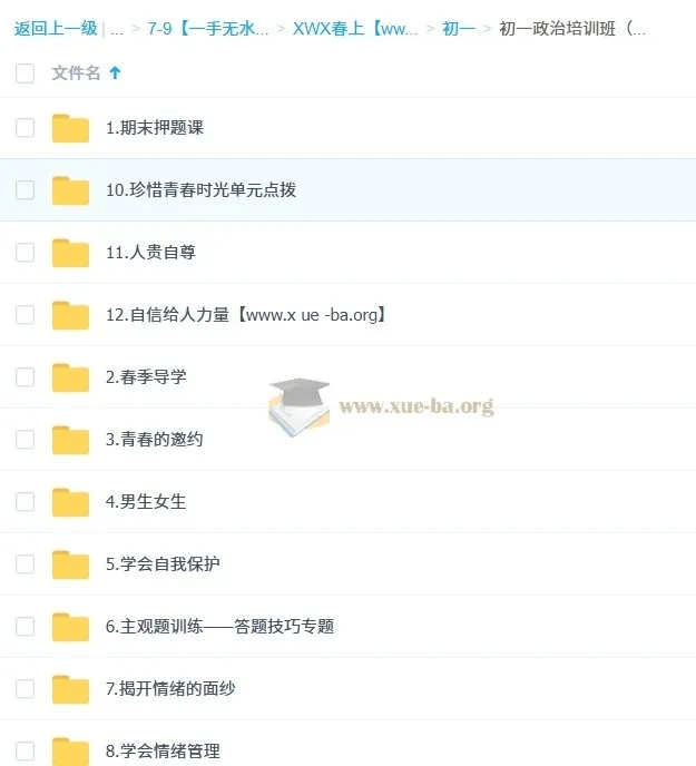 韦墨墨墨老师初一政治培训班（春上·全国版·A+）含讲义练习