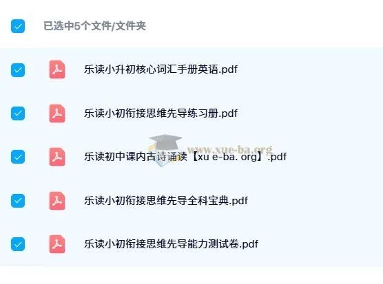 乐读小升初衔接套装：五册核心资料助力初中起步