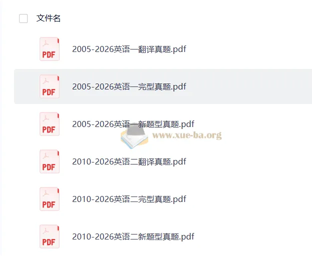 2005-2026考研英语小三门真题合集(完型+新题型+翻译)英语一英语二通用