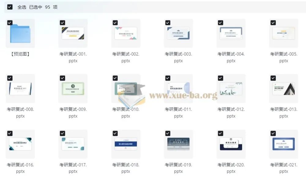 94套考研复试PPT模板合集,助你从容应对面试答辩