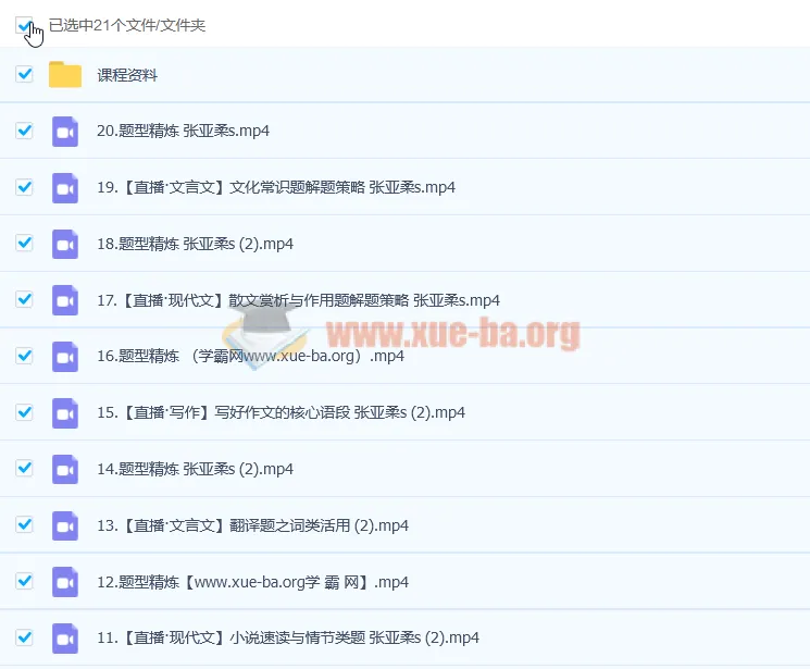 2023高考语文 张亚柔 s一轮复习 暑假班 秋季班更新20讲