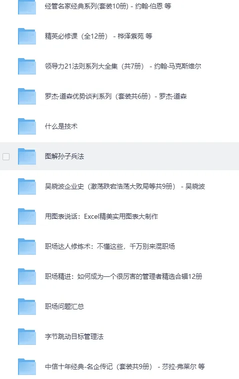 《职场类精品书单》128本精品书籍[EPUB]
