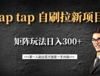 Taptap拉新自刷项目：矩阵玩法实现收益提升