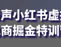锋声小红书虚拟电商掘金特训营：7天起号，开启副业赚钱新篇