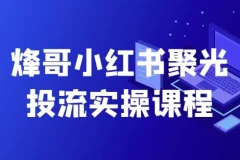 烽哥小红书聚光投流实操课：全面掌握投放技巧