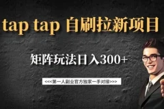 Taptap拉新自刷项目：矩阵玩法实现收益提升