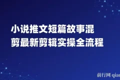 小说推文短篇故事混剪实操教程：0基础入门，实现日入多张