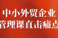 中小外贸企业管理课：直击痛点，提升管理智慧