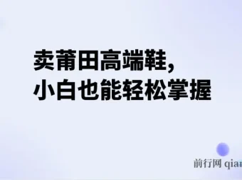 卖莆田高端鞋项目实操：每日两小时，小白轻松日入2000+