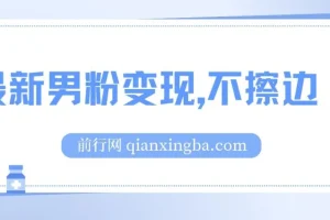 最新男粉变现项目：不擦边不封号，日入超300