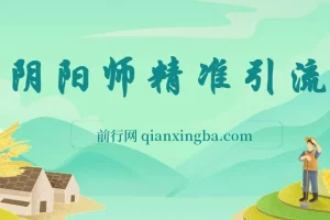 0成本阴阳师精准引流变现项目，小白轻松日入千元