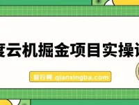 百度云机掘金项目实操：单窗口月收益保底150+揭秘