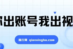 抖推猫项目：你出账号我出视频，5分钟发布，播放即收益，日入500+