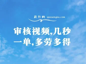 审核视频兼职项目：秒单操作，新人日赚300+