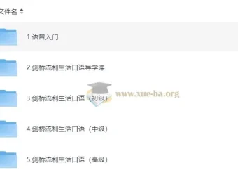 新东方剑桥流利生活口语初中高级课程