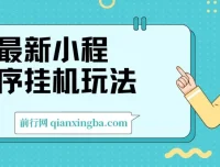 2024最新小程序挂机玩法，手机操作轻松日入900+