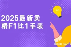 2025卖精仿1比1手表项目保姆式教学，小白两小时轻松月入过万