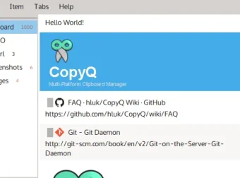CopyQ：开源跨平台的高级剪贴板管理工具