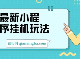 2024最新小程序挂机玩法，手机操作轻松日入900+