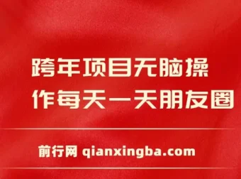 跨年朋友圈推广项目：轻松操作日入200+