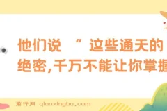 公众号付费文章：揭秘“通天绝密”，寒门年轻人的翻身智慧