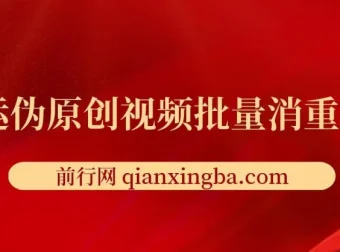 视频批量消重工具：助力伪原创搬运