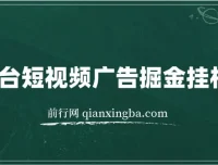 全平台短视频广告掘金挂机项目：单窗口日赚数十元