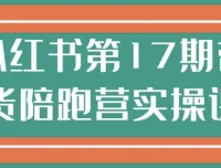 小红书第17期带货陪跑实操营：从0到1打通带货全链路