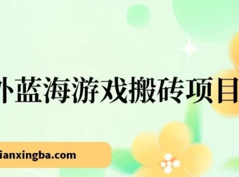 海外游戏搬砖副业项目，单机日入可观，小白轻松上手