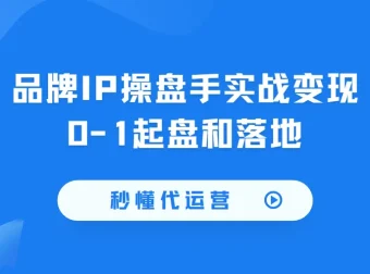 《秒懂代运营：品牌IP操盘手实战变现课程》