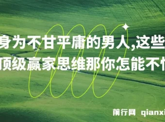 至尊雄心：不甘平庸男人的顶级赢家思维