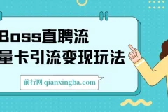 Boss直聘流量卡引流变现课程：日引200+创业粉
