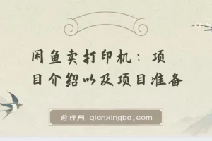 闲鱼卖打印机：2024最新月入3万玩法