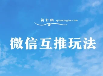 微信互推玩法：日赚300+长期项目保姆级教学