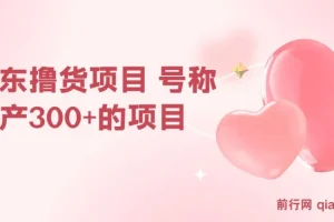 京东撸货项目：日产300+的赚钱教程