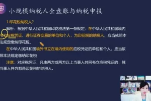 小规模纳税人全盘账务与纳税申报实操资料