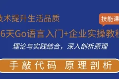 16天Go语言入门与企业实操教程