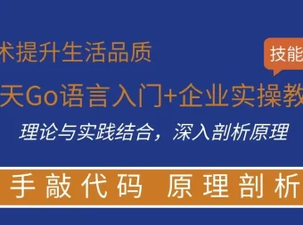 16天Go语言入门与企业实操教程