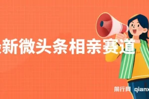 微头条相亲赛道玩法课程：2分钟制作