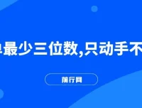 轻松上手月入2万项目：只动手不动脑，一单最少三位数详细教程