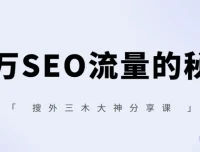 搜外三木大神【百万SEO流量的秘密】分享课