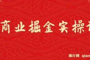 AI商业掘金实操课：小白上手的AI创收课程