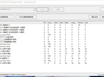 WinMTR 路由检测汉化绿色版与纯真IP库